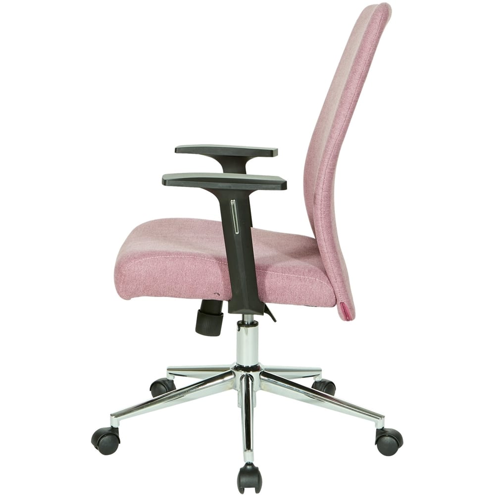 Angle View: OSP Home Furnishings - Evanston 5-Pointed Star Manager's Chair - Orchid