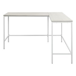 OSP Home Furnishings - Contempo L-Shaped Table - White Oak - Front_Zoom