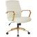 Left Zoom. OSP Home Furnishings - Baldwin 5-Pointed Star Faux Leather Office Chair - Cream.