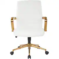 OSP Home Furnishings - Baldwin 5-Pointed Star Faux Leather Office Chair - White - Front_Zoom