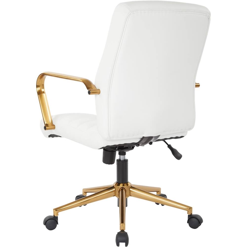 Alt View 12. OSP Home Furnishings - Baldwin 5-Pointed Star Faux Leather Office Chair - White.