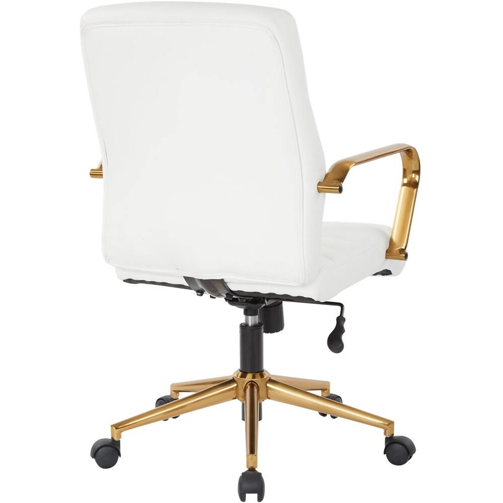 Alt View 13. OSP Home Furnishings - Baldwin 5-Pointed Star Faux Leather Office Chair - White.