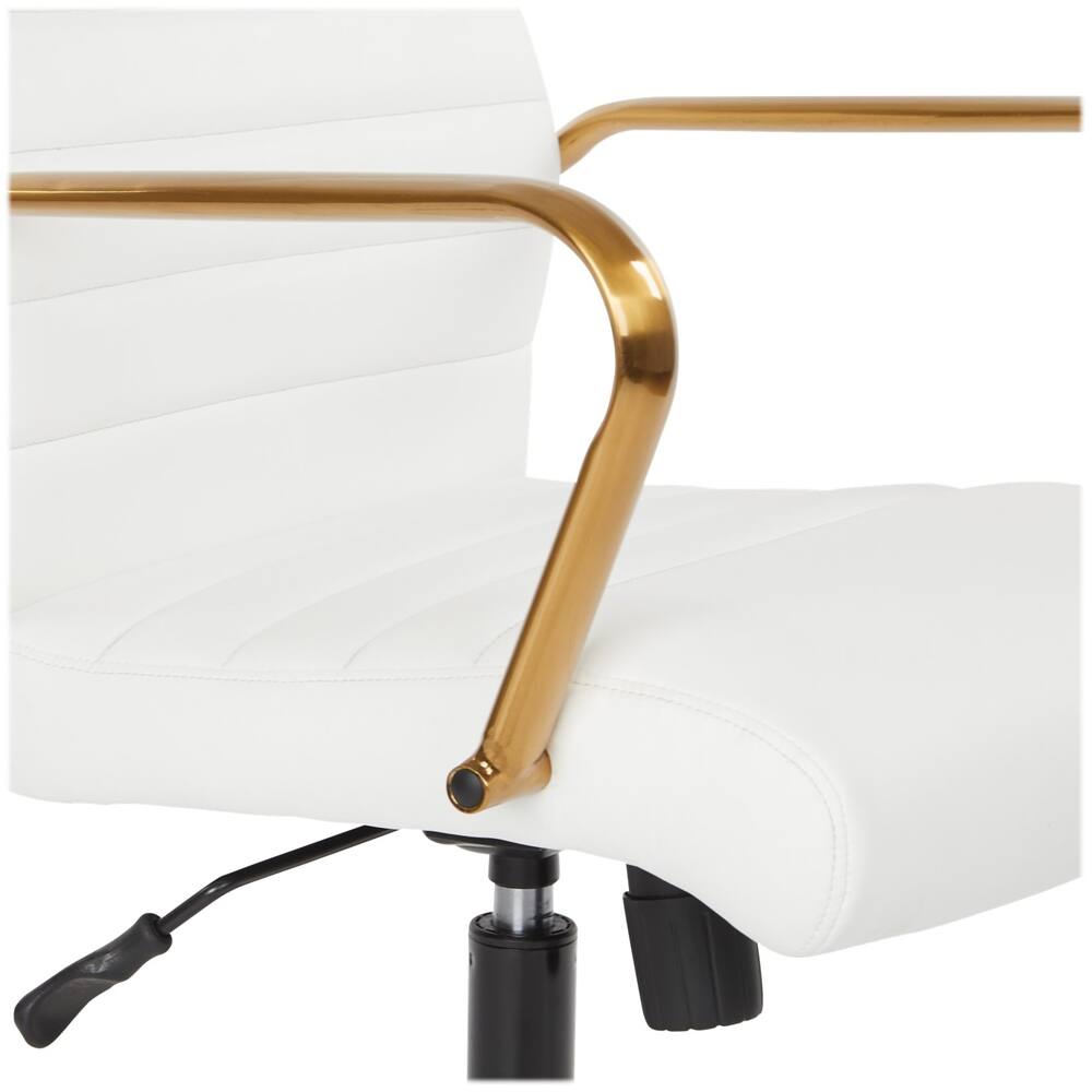 Alt View 16. OSP Home Furnishings - Baldwin 5-Pointed Star Faux Leather Office Chair - White.