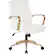 Left Zoom. OSP Home Furnishings - Baldwin 5-Pointed Star Faux Leather Office Chair - White.