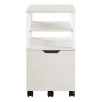 OSP Home Furnishings - Contempo 3-Shelf 1-Drawer File Cabinet - Campanula White - Front_Zoom