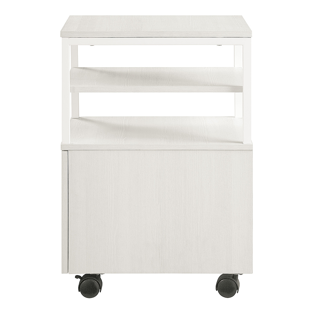 Home Decorators Collection Steel Wide Open Cart in Glossy White 9201910400  - The Home Depot