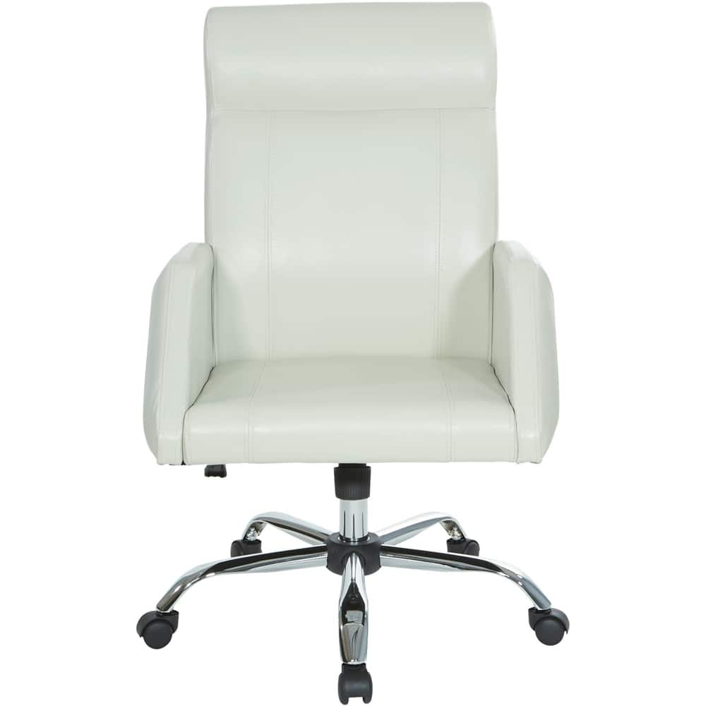 big lots white faux leather office chair