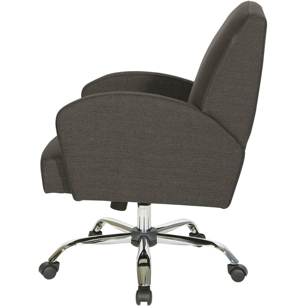 Angle View: OSP Home Furnishings - Joliet 5-Pointed Star Office Chair - Charcoal