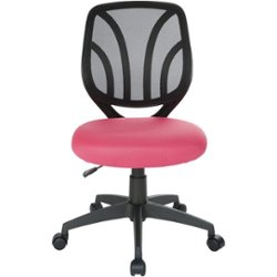 Office Star Products - Ventilated 5-Pointed Star Mesh Fabric Task Chair - Pink - Front_Zoom