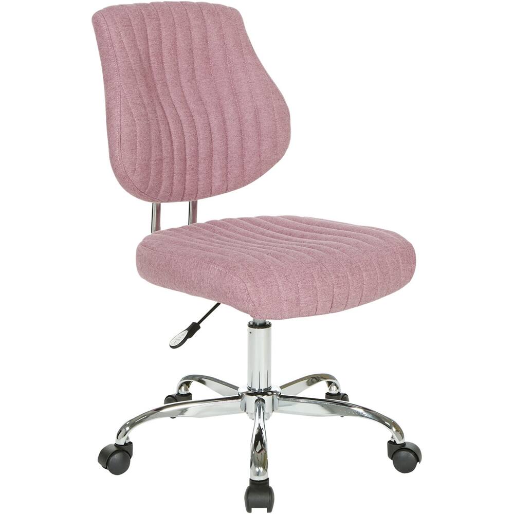 Left View: OSP Home Furnishings - Sunnydale 5-Pointed Star Office Chair - Orchid