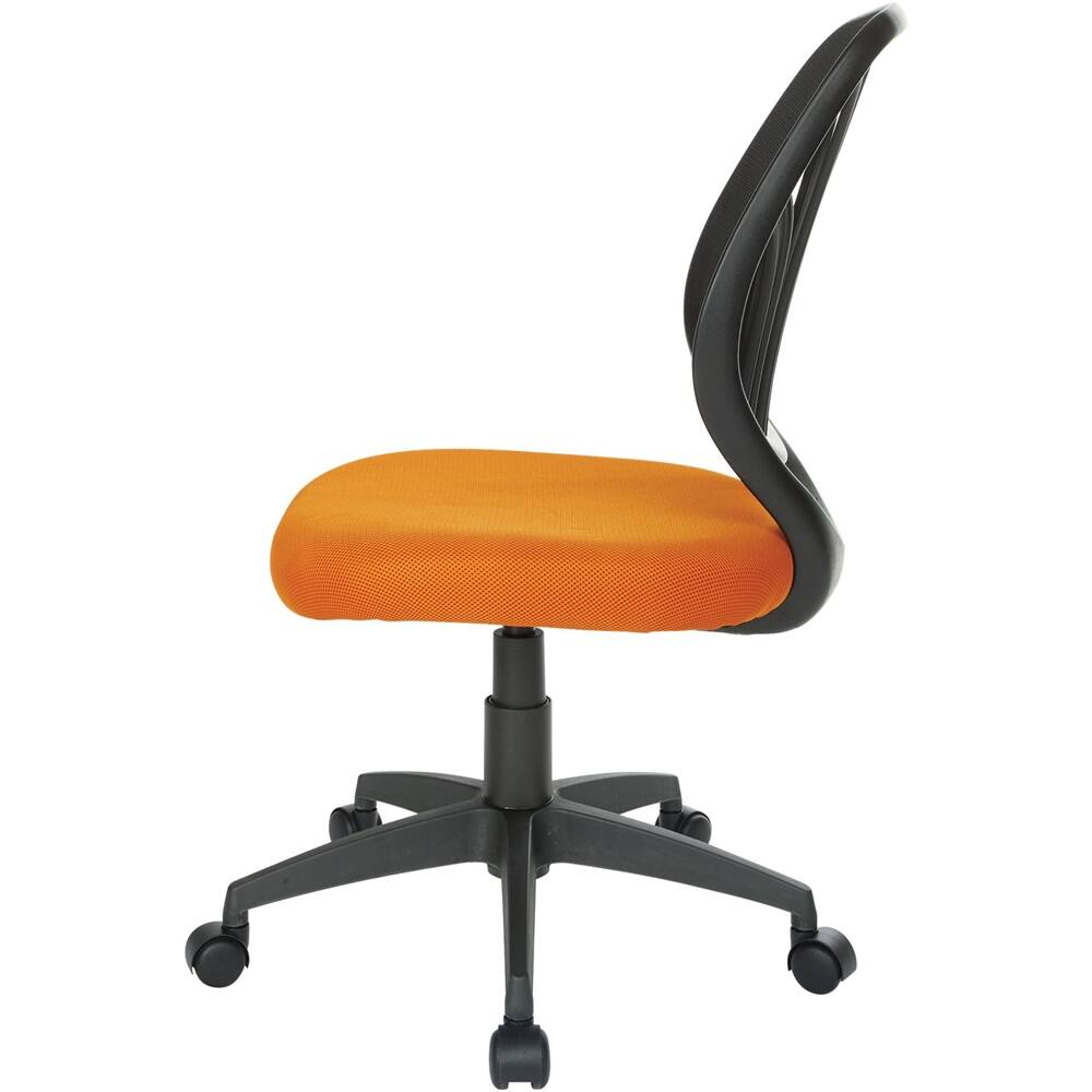 Angle View: Office Star Products - Ventilated 5-Pointed Star Mesh Fabric Task Chair - Orange