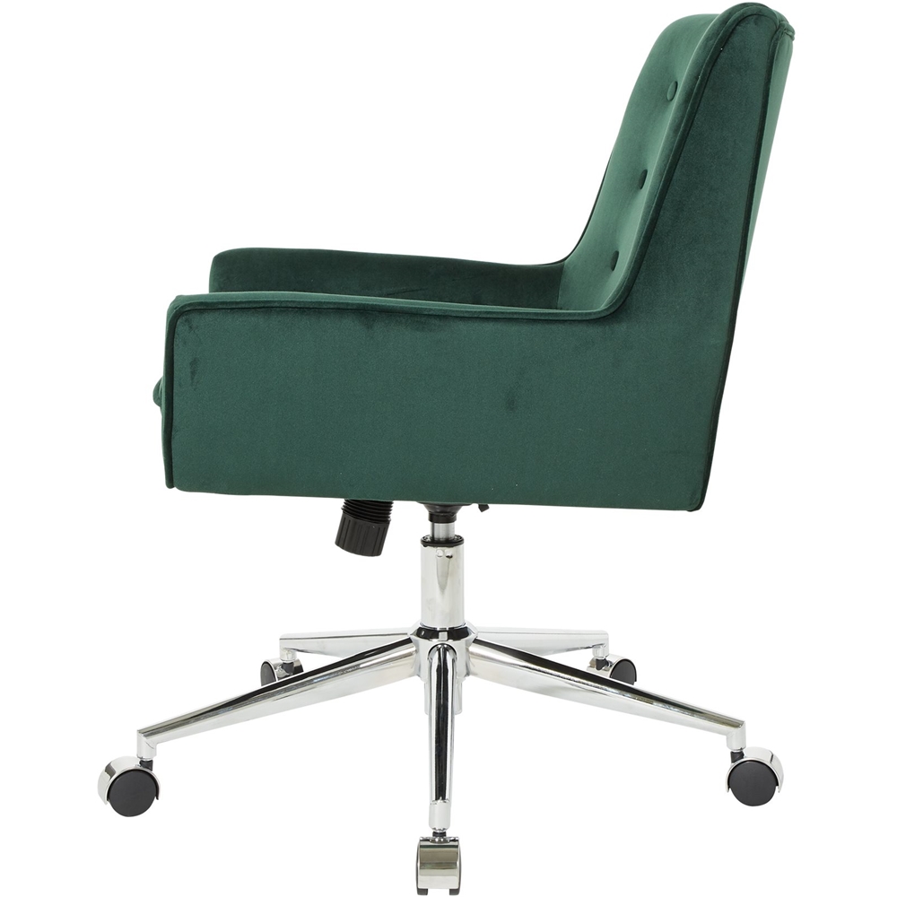 Angle View: OSP Home Furnishings - Quinn 5-Pointed Star Steel Office Chair - Emerald Green