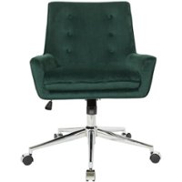 OSP Home Furnishings - Quinn 5-Pointed Star Steel Office Chair - Emerald Green - Front_Zoom