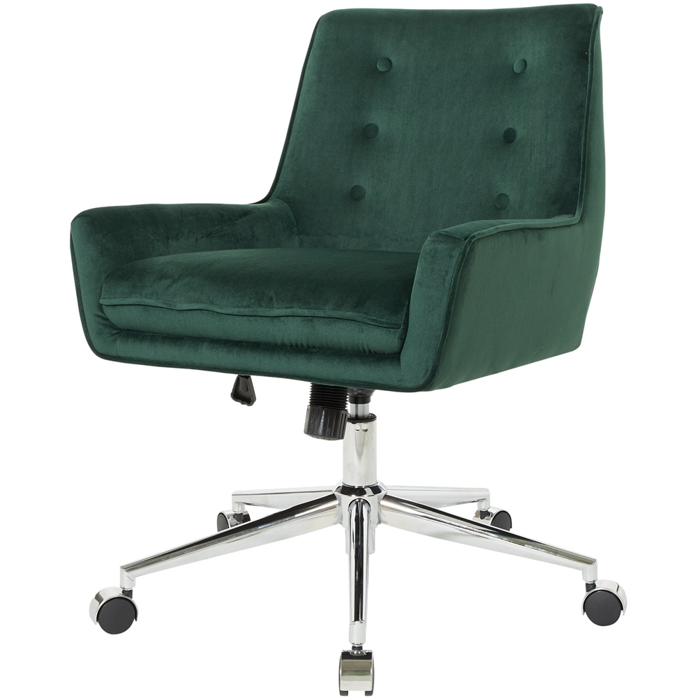 Osp Home Furnishings Quinn 5 Pointed, Green Upholstered Desk Chair