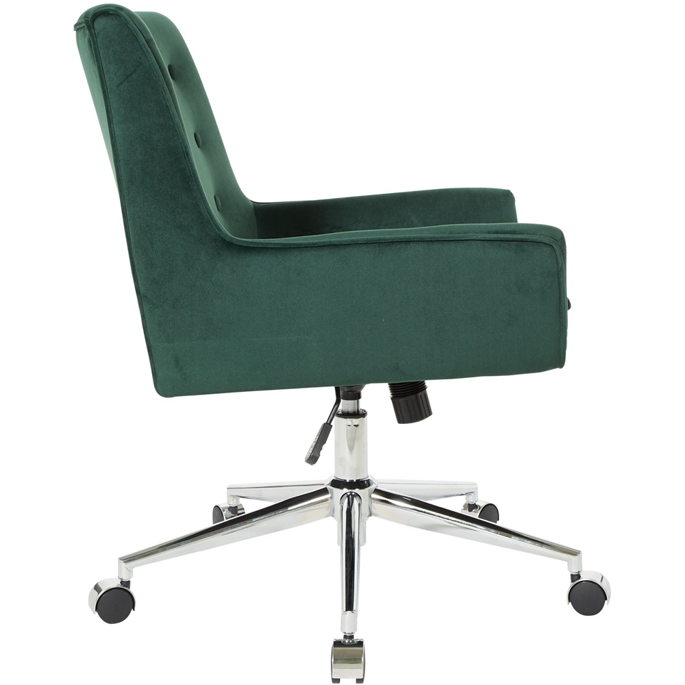 OSP Home Furnishings Quinn 5-Pointed Star Steel Office Chair Emerald