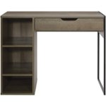 Front Zoom. OSP Home Furnishings - Ravel Rectangular Contemporary Engineered Wood 1-Drawer Table - Gray Oak.