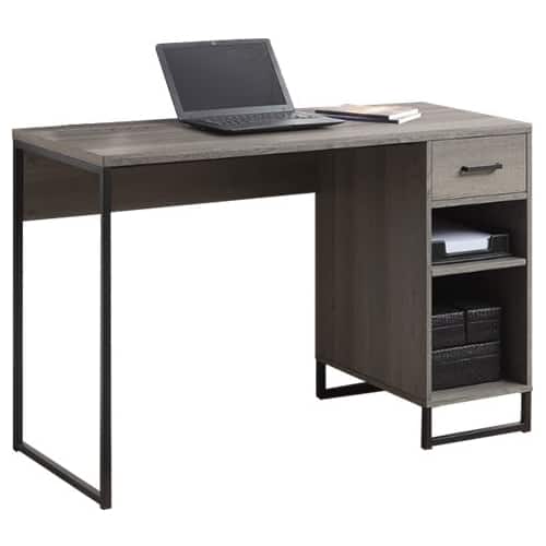 OSP Home Furnishings - Hagney Lane Rectangular Modern 1-Drawer Desk - Farm Oak - Front_Zoom
