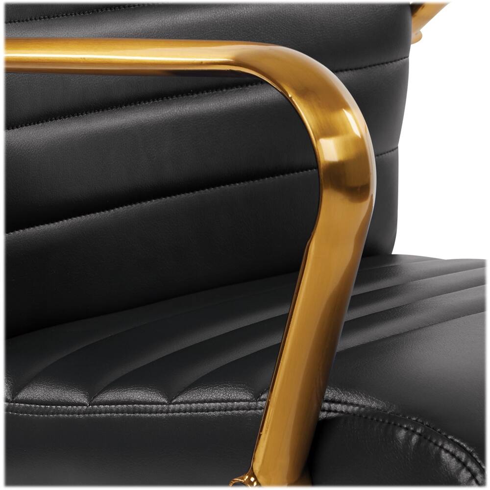 Alt View 16. OSP Home Furnishings - Workspace 5-Pointed Star Mesh Linen Fabric Chair - Black.