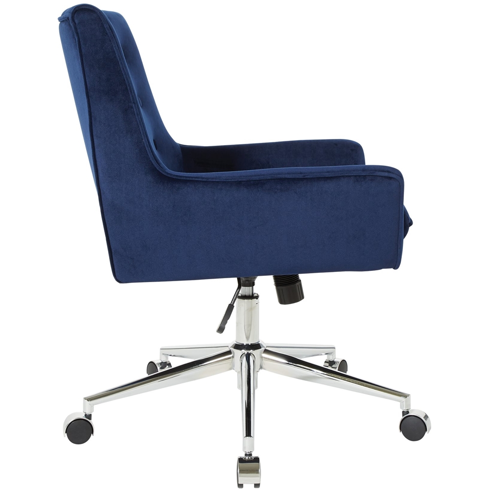 Angle View: OSP Home Furnishings - Quinn 5-Pointed Star Steel Office Chair - Midnight Blue