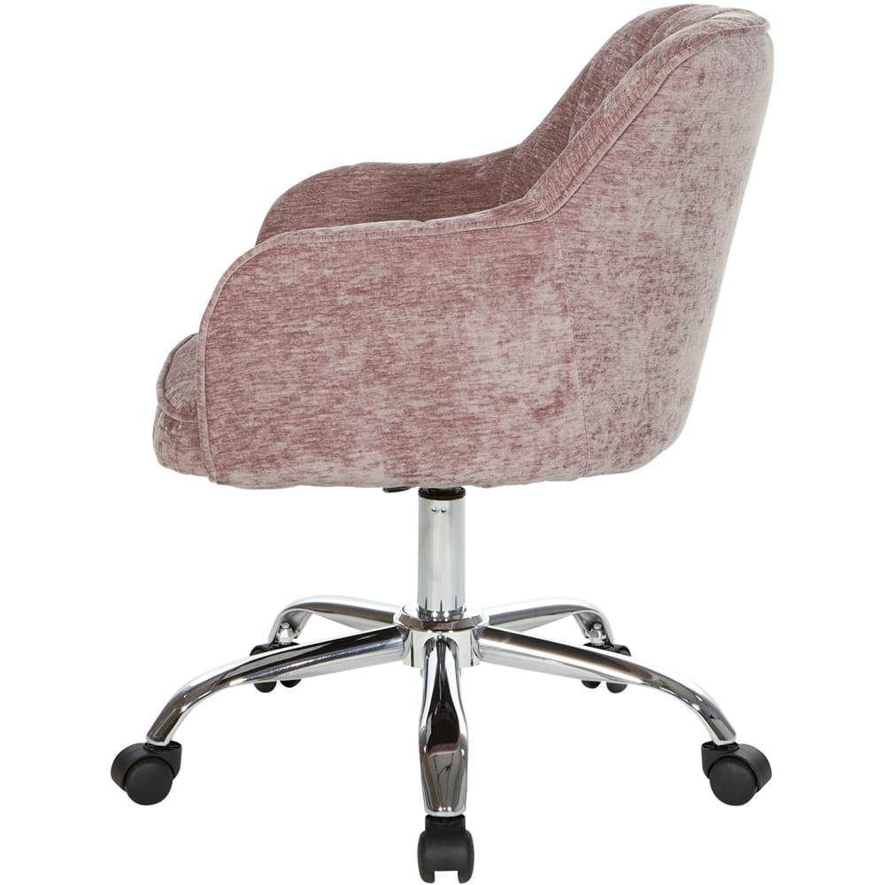 Angle View: OSP Home Furnishings - Versailles 5-Pointed Star Office Chair - Pink