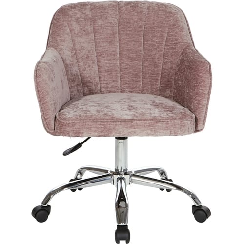 OSP Home Furnishings - Versailles 5-Pointed Star Office Chair - Pink