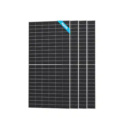 Front. Renogy - 4-Piece 590W Bifacial 16BB N-Type Monocrystalline Solar Panel 2360W Back-up Power for Off-Grid RV, High Efficiency - Black.