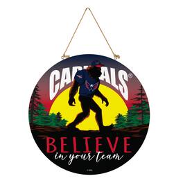 Evergreen Enterprises - Washington Capitals 18" Bigfoot "Believe in Yourself" Team Logo Wood Round Door Sign - Multicolor