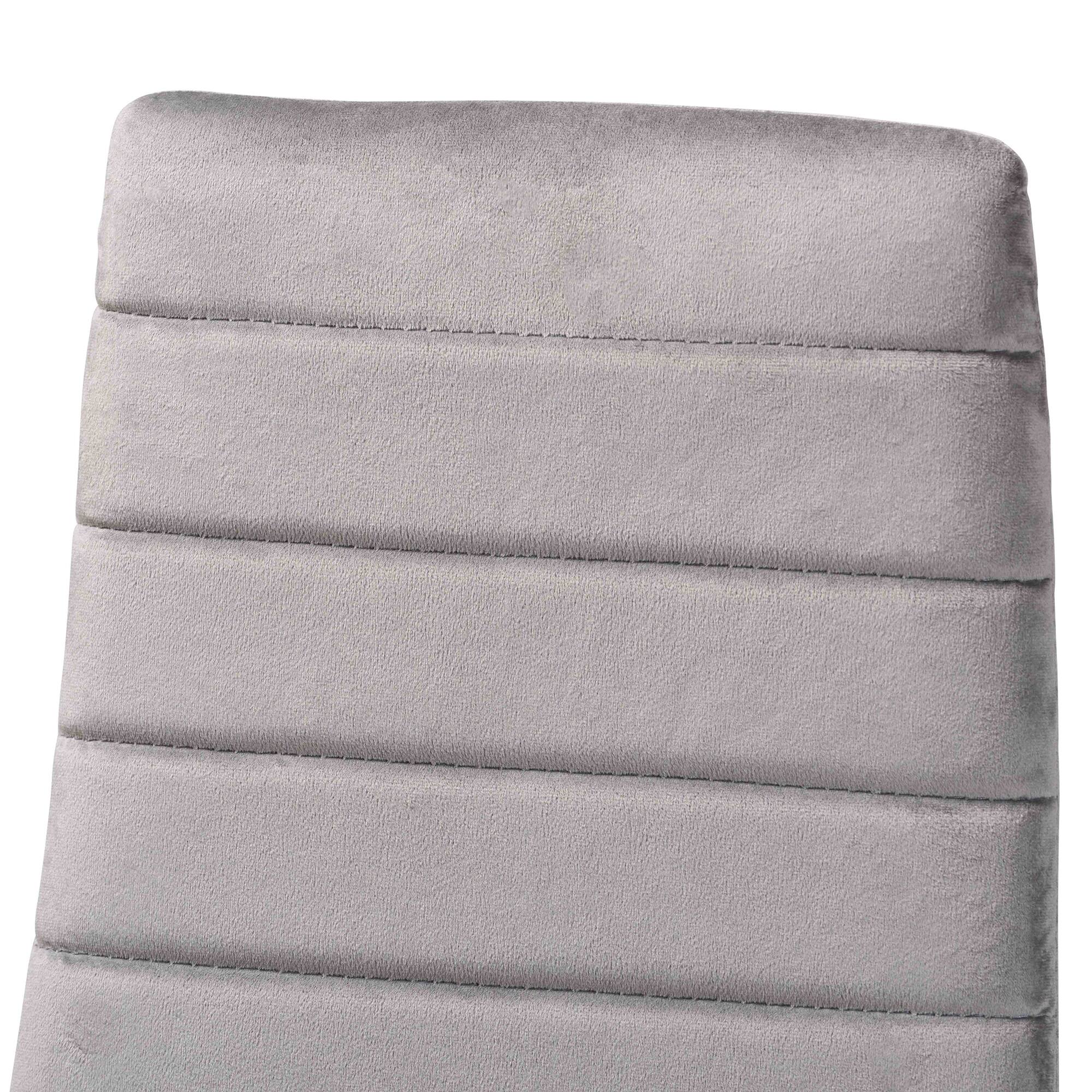 Left. Baxton Studio - Armand Glam Velvet Fabric Upholstered and Gold Finished Metal 4-Piece Dining Chair Set - Grey/Gold.