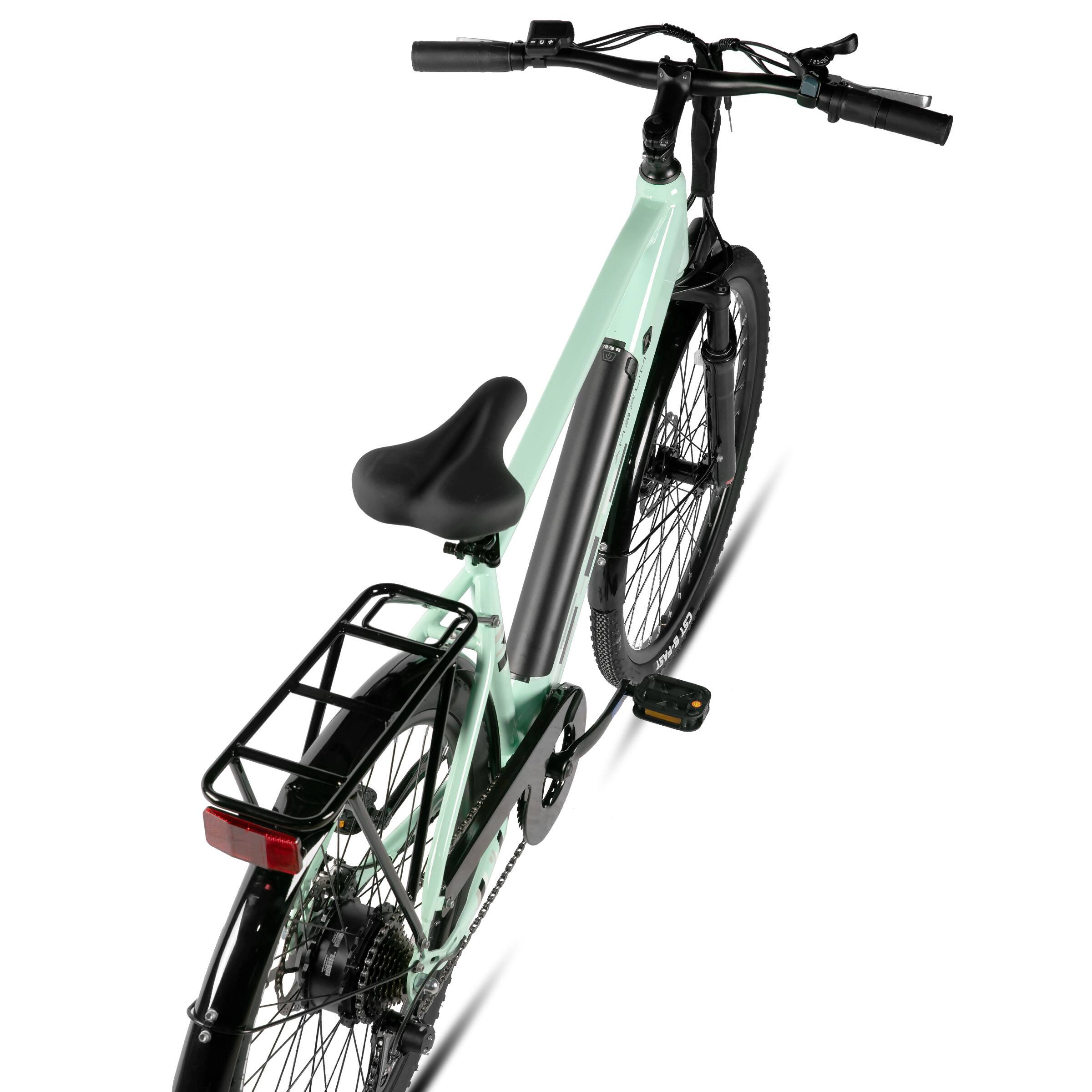 Back. HILAND - 26" Electric Bike for Men Women, 500W Electric Mountain Bike,36V 7.8AH Removable Battery, 20MPH, Green - Green.