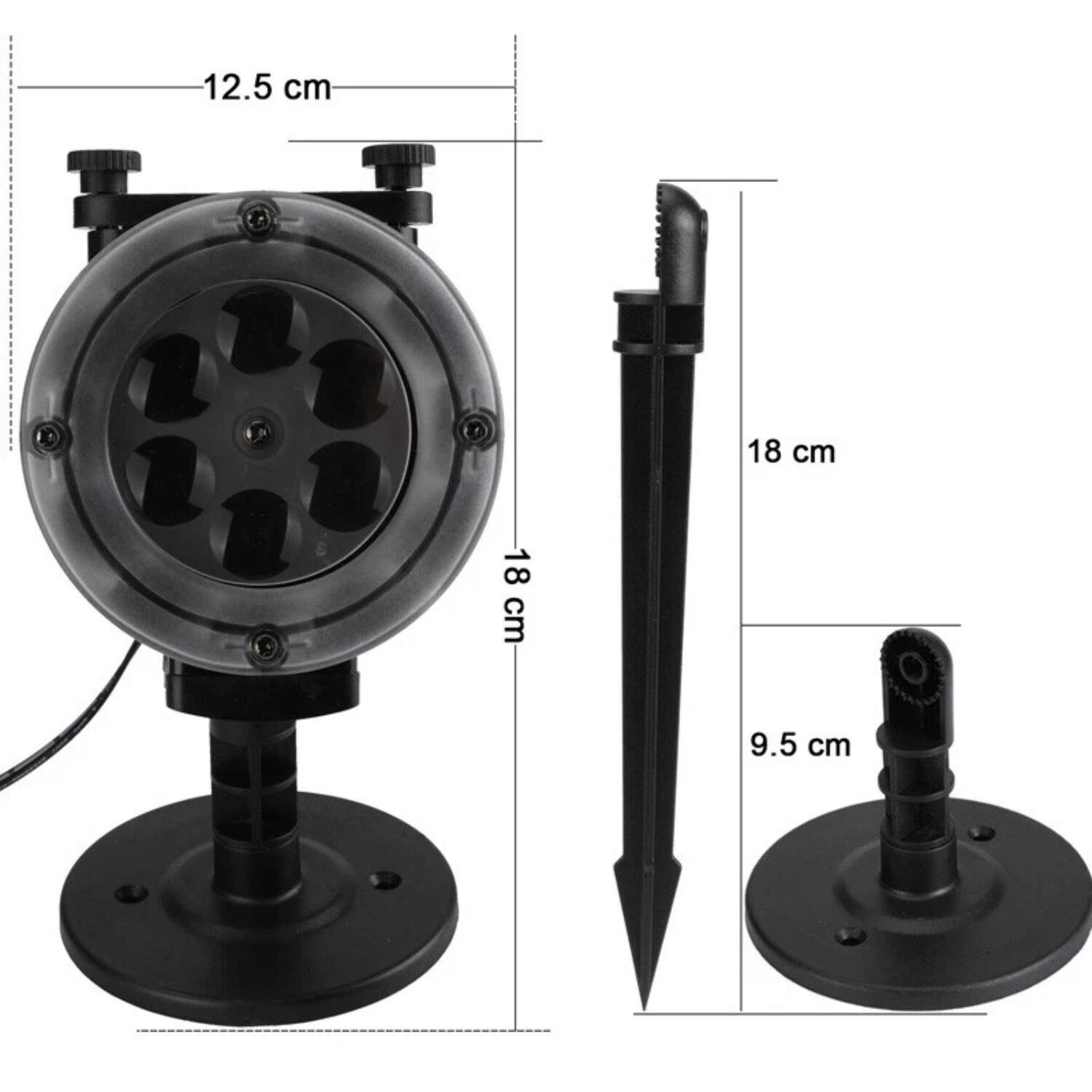 12.5 cm  
18 cm  
18 cm  
9.5 cm