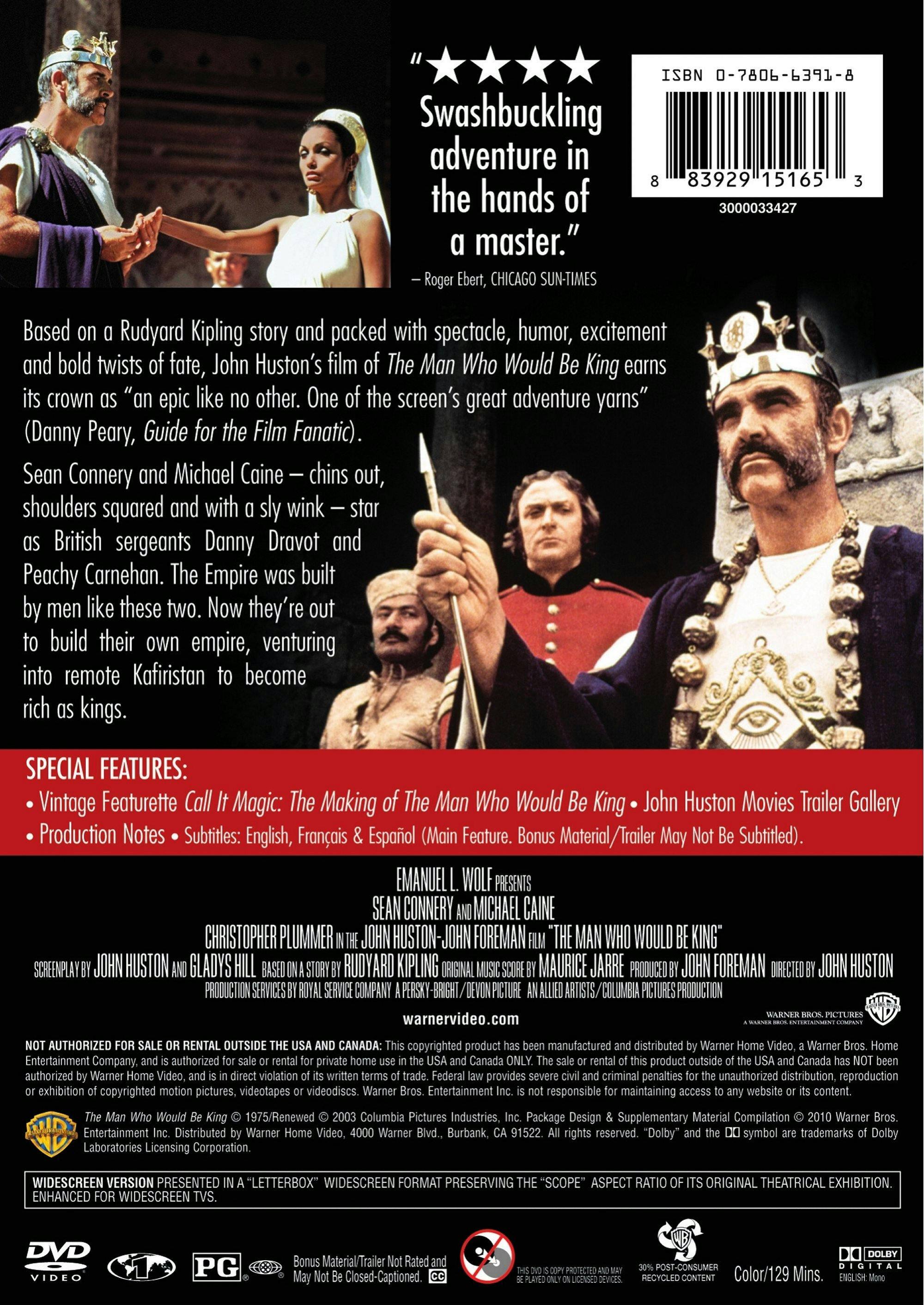 Angle. The Man Who Would Be King (DVD New Packaging) [DVD].
