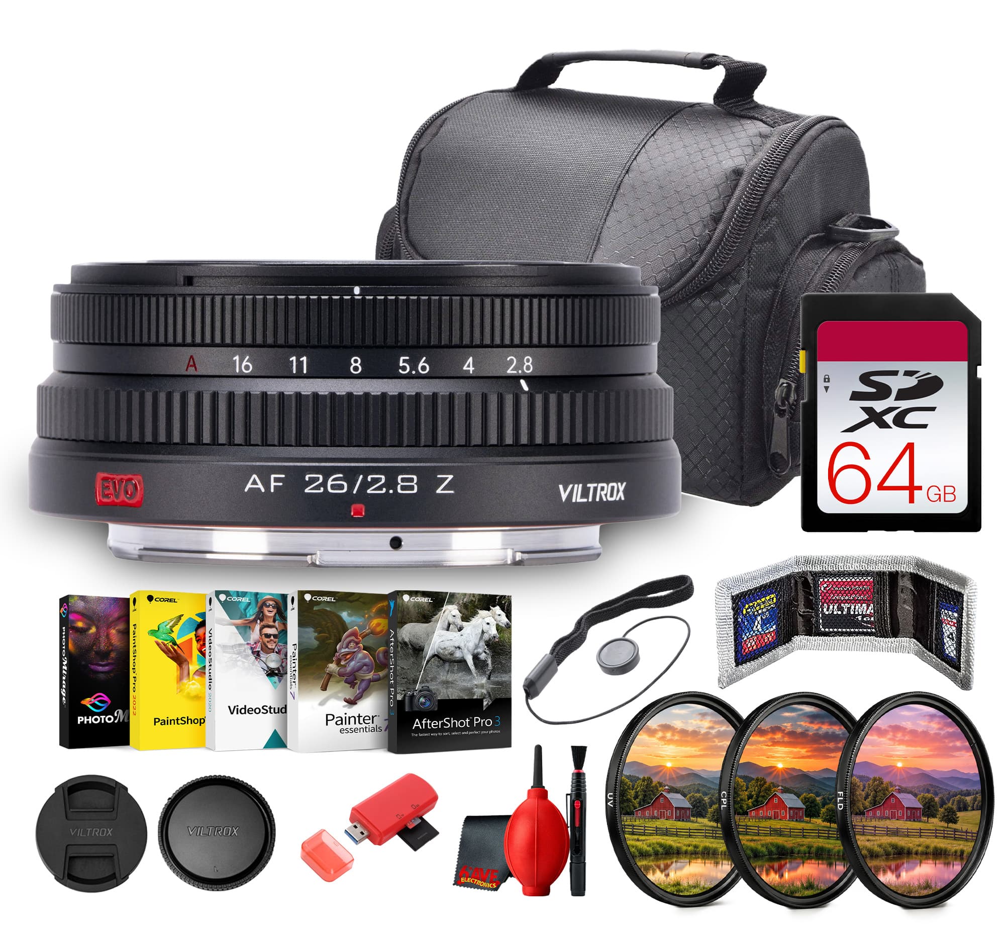 Viltrox - AF 26mm f/2.8 EVO Lens for Nikon Z Mount Full-Frame Mirrorless Cameras, Wide Angle Pancake Prime with STM Autofo - Black