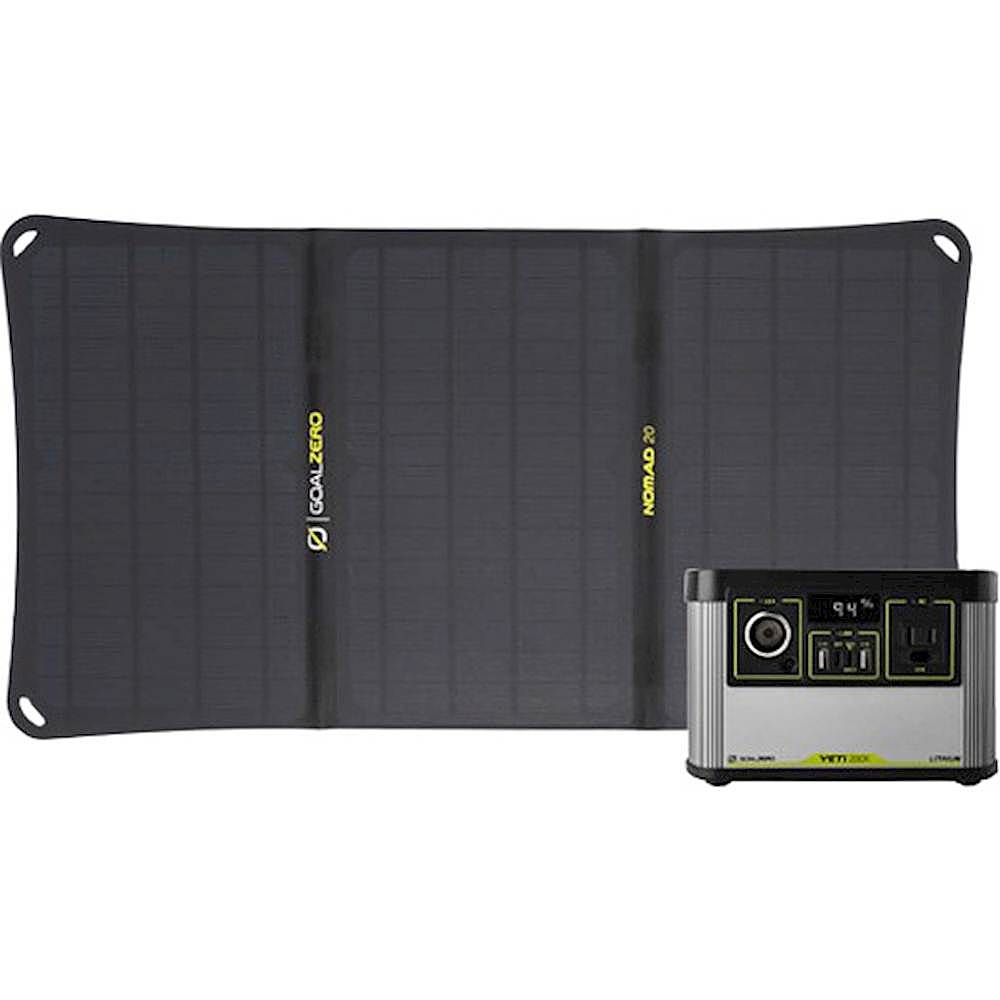 Goal Zero Portable Solar Panel Kit (20W Nomad Panel & Yeti 200 WH