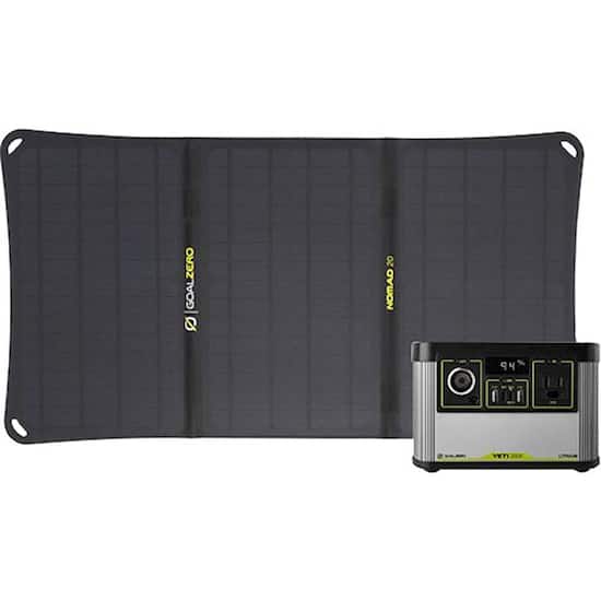 Goal Zero Portable Solar Panel Kit 20w Nomad Panel Yeti 200 Wh Battery Black 44310 Best Buy