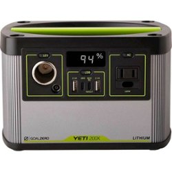 Goal Zero - Yeti 200X Battery-Powered 187Wh Capacity Portable Generator - Black/Gray - Front_Zoom