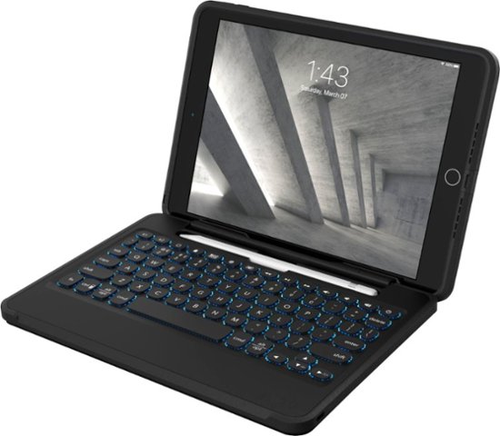 ZAGG Rugged Keyboard & Case for Apple iPad 10.2” (7th, 8th, 9th Gen) and iPad Air 10.5" Gen) Black 103104613 Best Buy