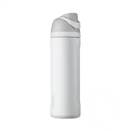 Angle. Owala - FreeSip Insulated Stainless Steel 24 oz. Water Bottle - Shy Marshmallow.