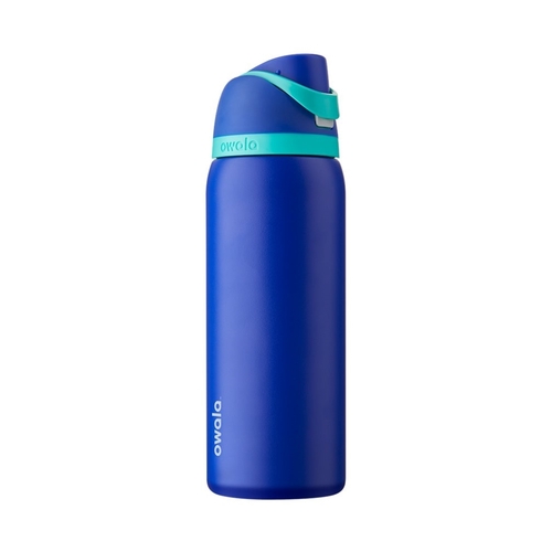 Owala - FreeSip Insulated Stainless Steel 32 oz. Water Bottle - Smooshed Blueberry