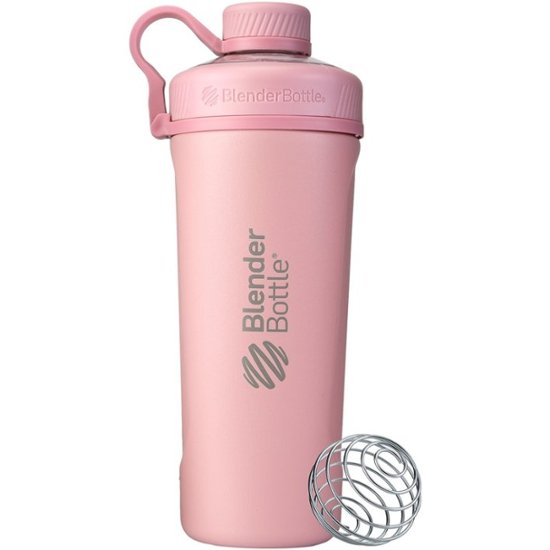 Angle Zoom. BlenderBottle - Radian Insulated Stainless Steel 26 oz. Water Bottle/Shaker Cup - Rose Pink.