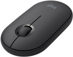 Logitech - Pebble i345 Bluetooth Optical Ambidextrous Mouse for iPad - Graphite - Front_Zoom