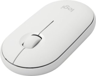 Logitech - Pebble i345 Bluetooth Optical Ambidextrous Mouse for iPad - White - Front_Zoom