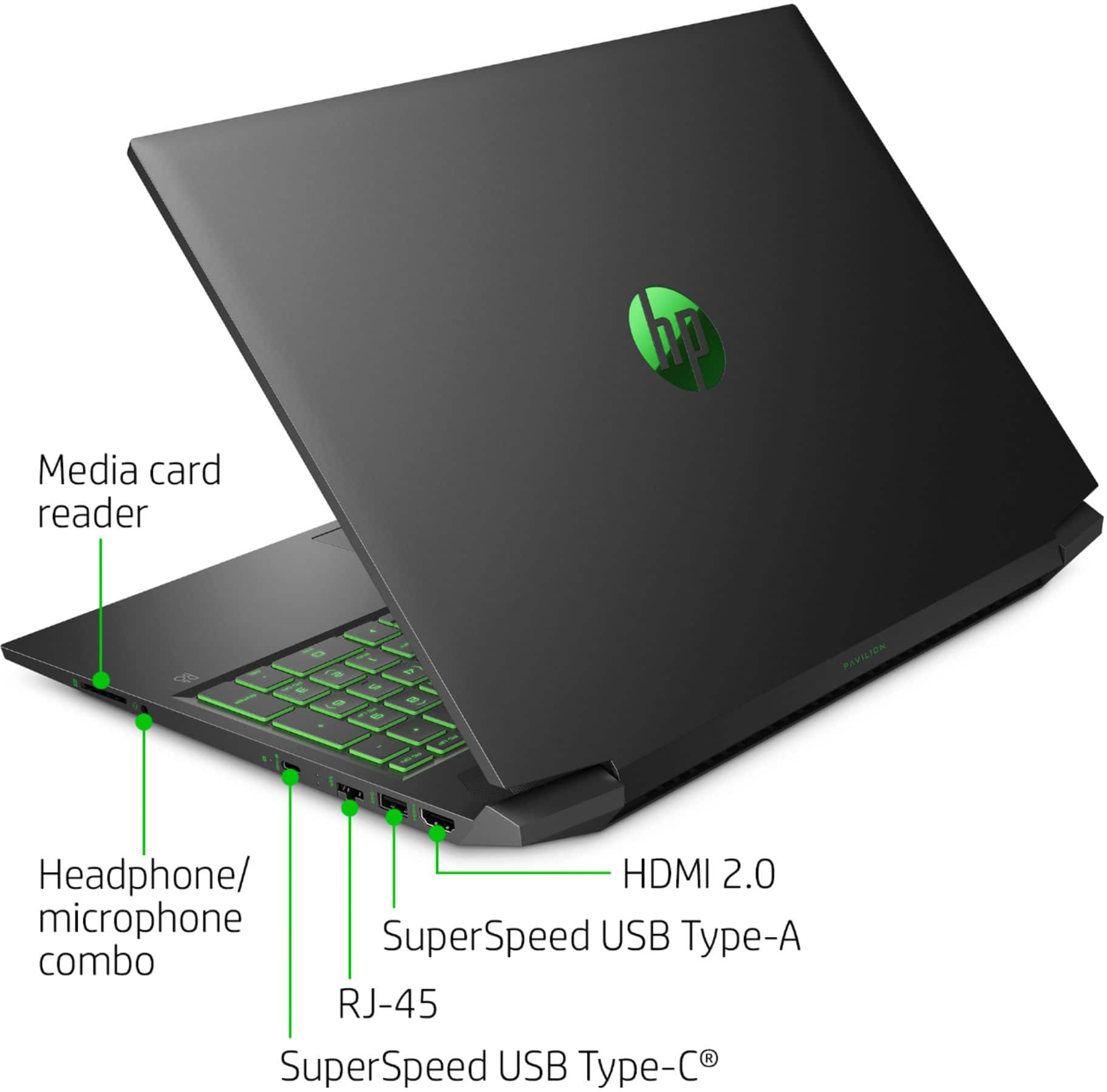 Alt View 15. HP - Pavilion 16.1" Gaming Laptop - Intel Core i5 - 8GB Memory - NVIDIA GeForce GTX 1660 Ti - 512GB SSD + 32GB Optane.