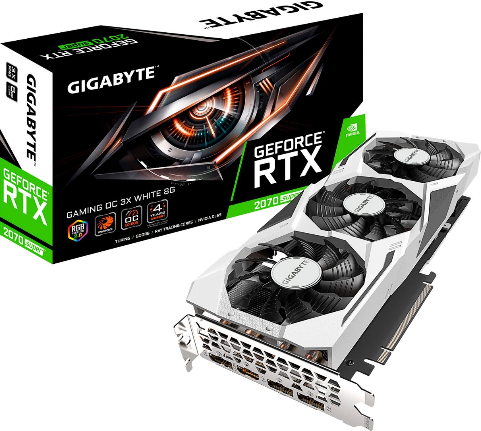 GIGABYTE NVIDIA GeForce RTX SUPER GAMING OC 3X 8GB GDDR6 PCI Express 3.0 Graphics Card GV-N207SGAMINGOC WHITE-8GD - Buy