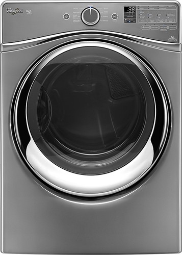  Whirlpool - Duet 7.4 Cu. Ft. 10-Cycle Steam Electric Dryer - Chrome Shadow