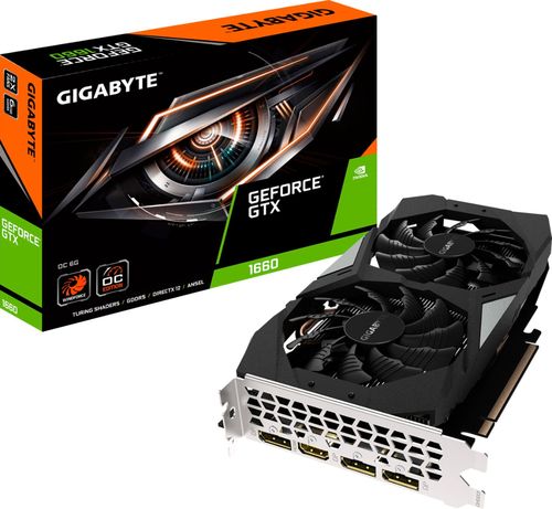 Rent to own GIGABYTE - 6G NVIDIA GeForce GTX 1660 OC Edition 6GB GDDR5 PCI Express 3.0 Graphics Card - Black