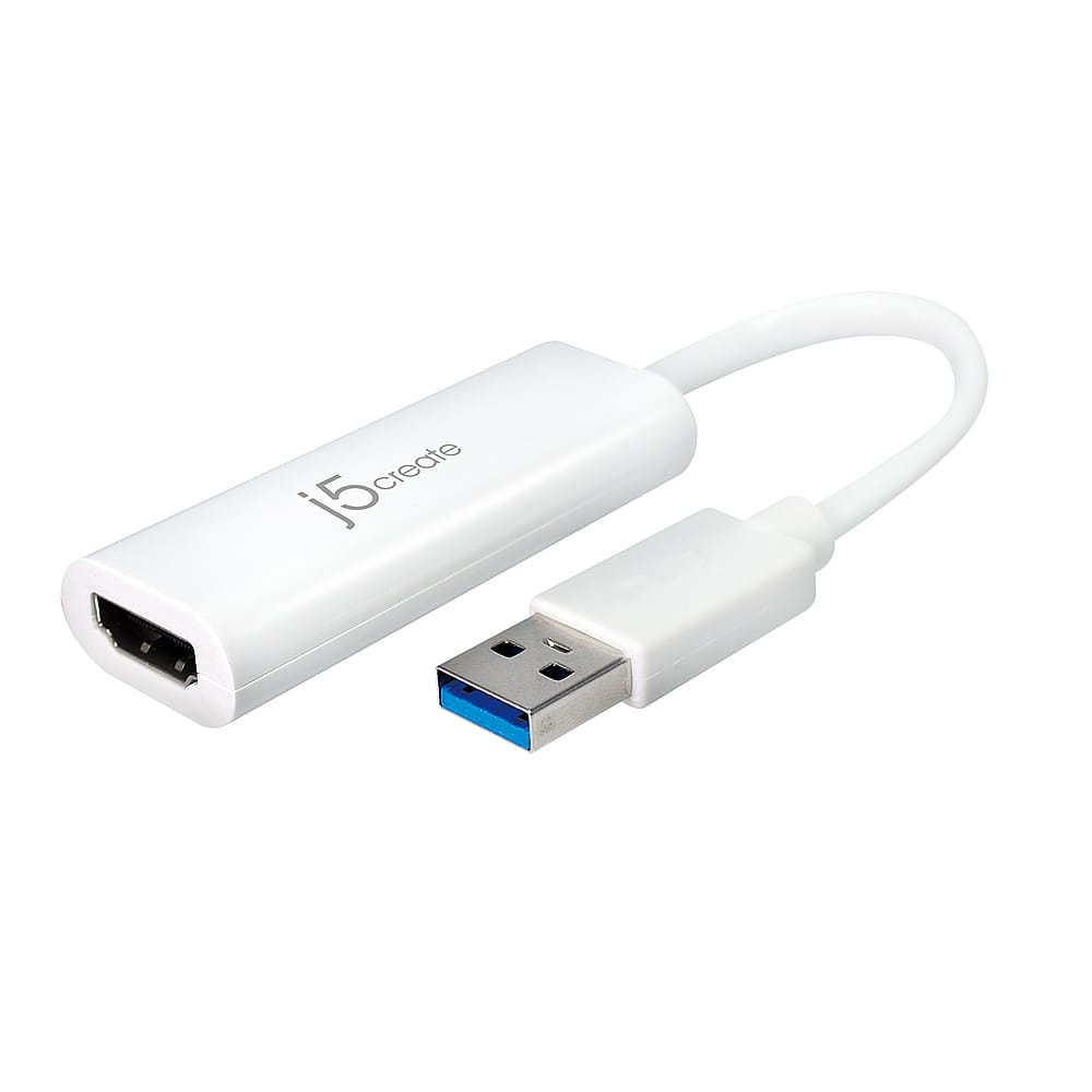 j5create - USB to HDMI Multi-Monitor Adapter - White - Front_Zoom