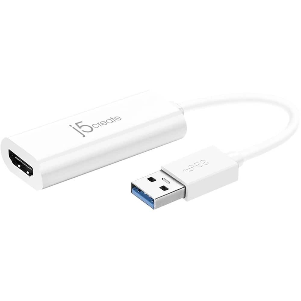 Left. j5create - USB to HDMI Multi-Monitor Adapter - White.