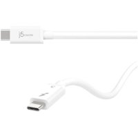 j5create - 1.65' USB Type C-to-USB Type C Thunderbolt™ 3 Cable - White - Angle_Zoom