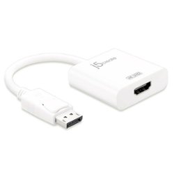 j5create - DisplayPort to 4K HDMI Active Adapter - White - Angle_Zoom