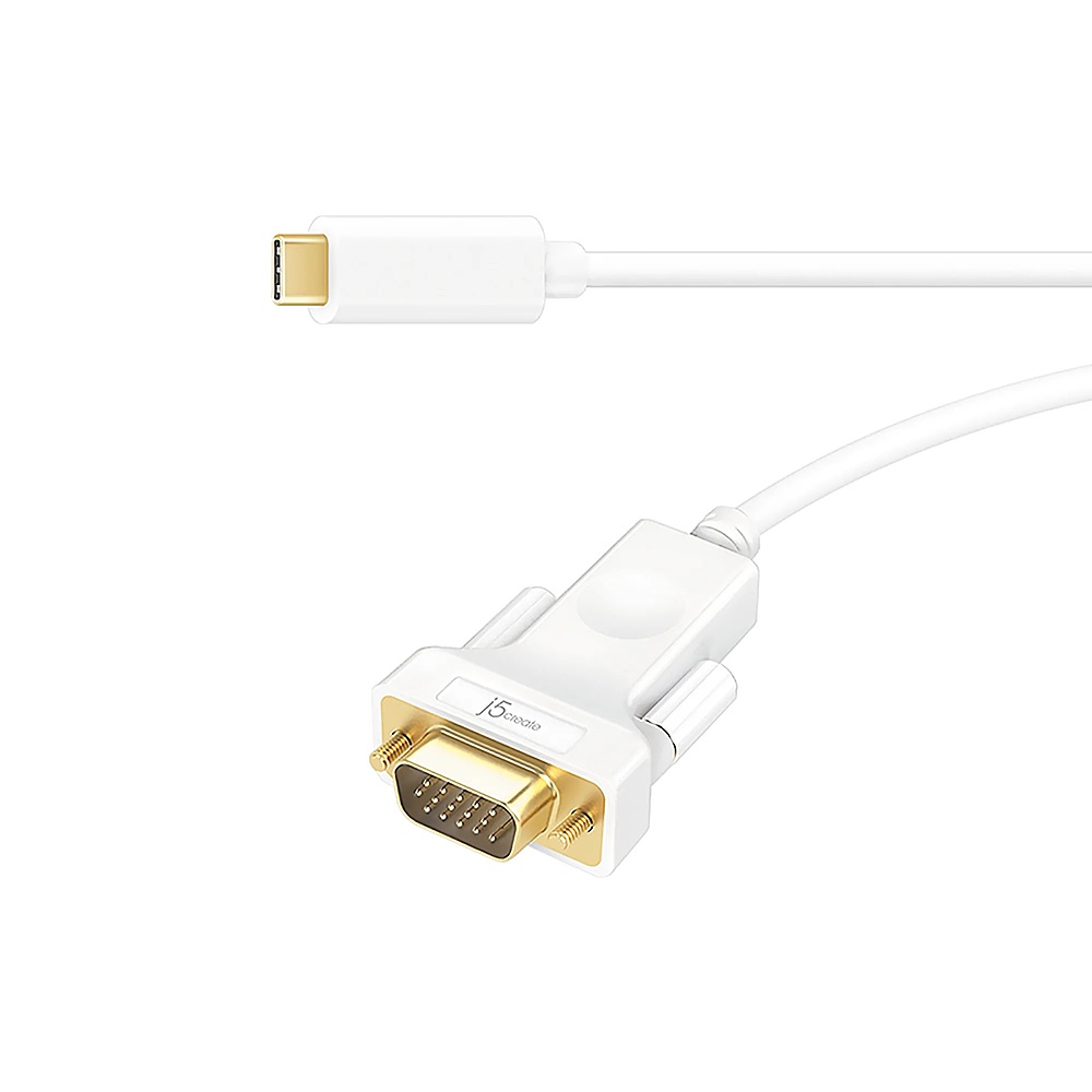 Angle View: j5create - USB Type-C to 4k DisplayPort Adapter cable - White